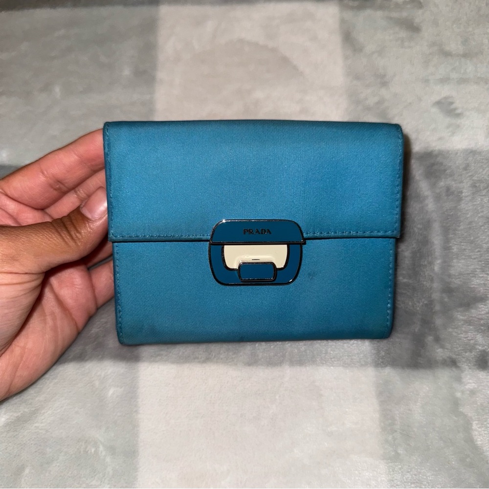 Prada Trifold Tessuto Nylon Canvas Wallet